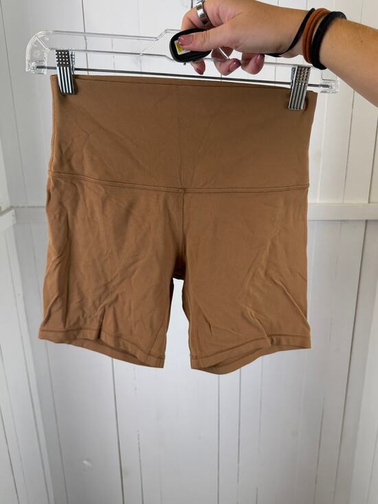 Lululemon Pants - Lululemon Tan Biker Shorts Size 6 Excellent Condition